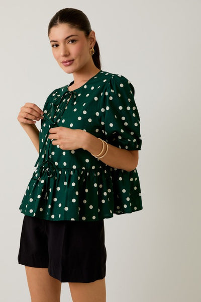 Puff Half Sleeve Blouse