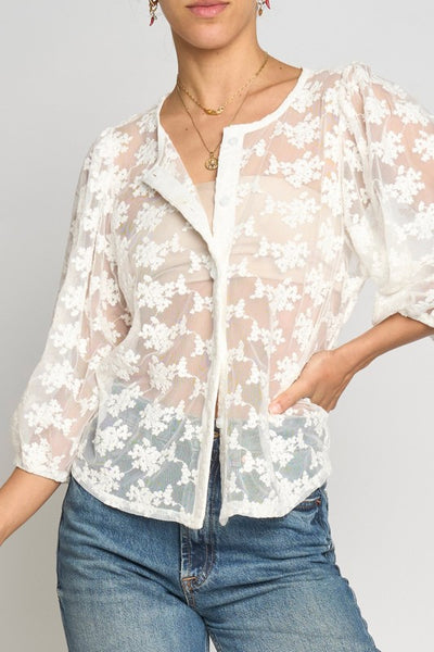 Lace Round Neck Top