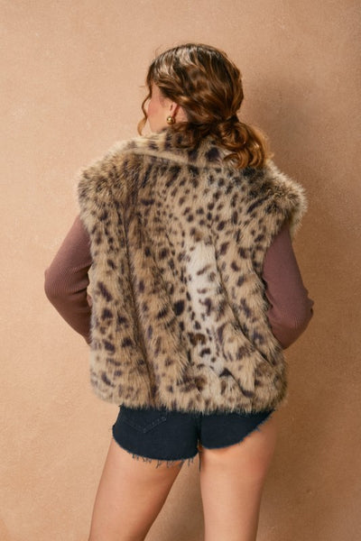 Spotted Faux Fur Vest