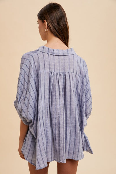 Oversized Drop Shoulder Blouse