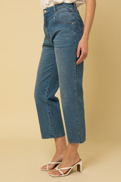 Double Yoke Straight Denim Pants