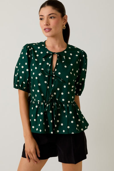 Puff Half Sleeve Blouse