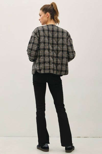 Quilted Plaid Jacket