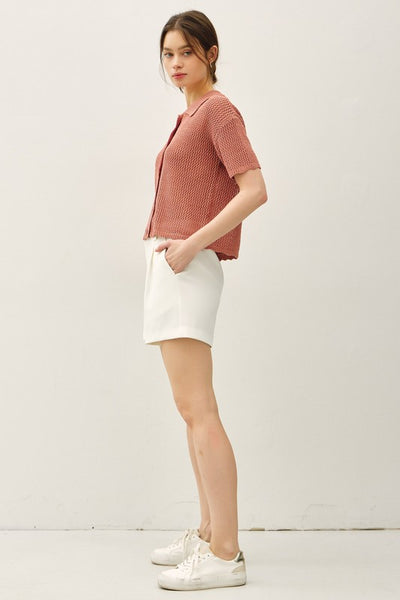 Scalloped Sweater Top