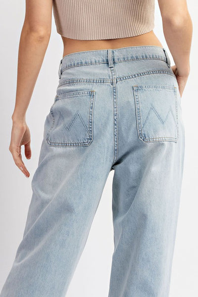 Mineral Washed Denim Pants