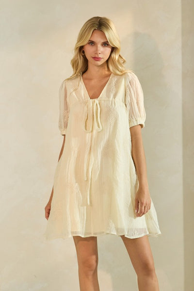 Lace Sleeve Ditsy Floral Dress