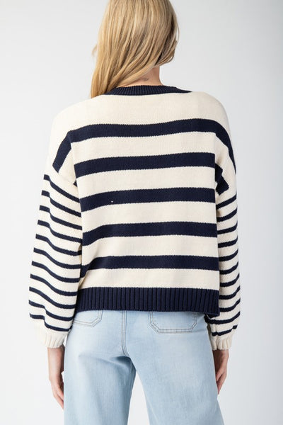 Striped Cropped Cardigan