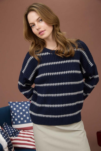 Stripe Crewneck Sweater