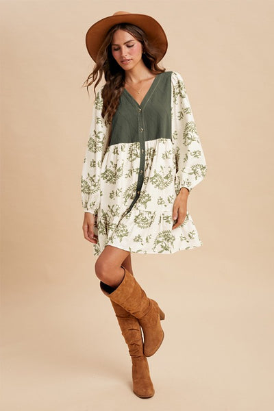 Quilted Babydoll Dress