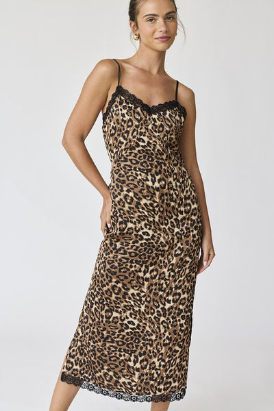 Amelia Leopard Slip Dress