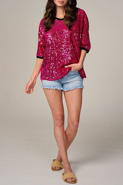 Sequin Loose Fit Blouse