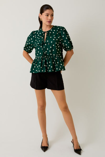 Puff Half Sleeve Blouse