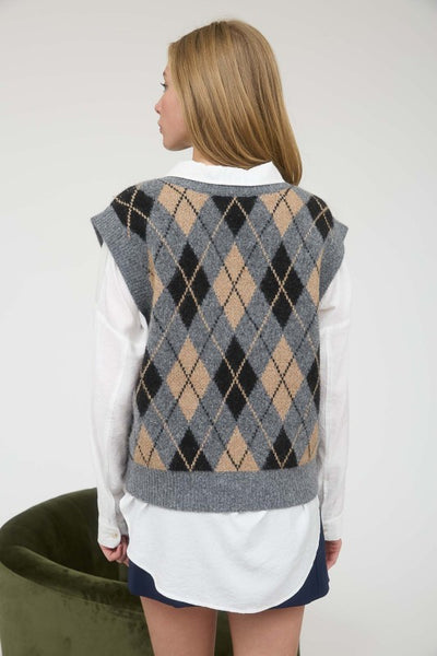 Argyle Knit Vest
