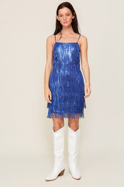 Sequin Fringe Bodycon Dress  (2 Colours)