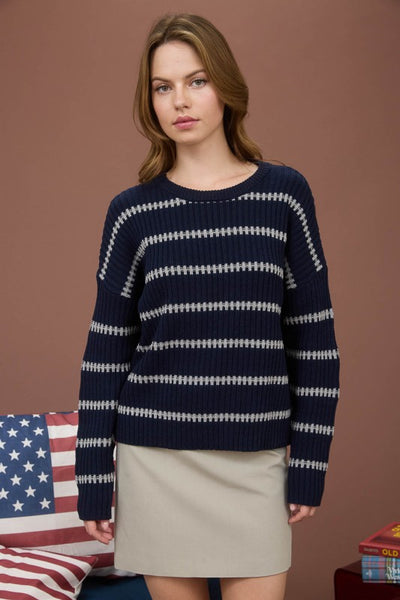 Stripe Crewneck Sweater