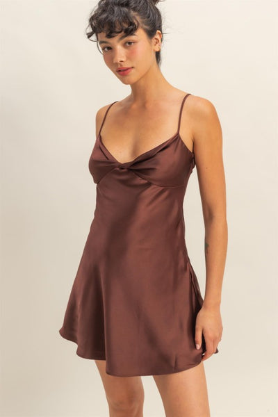 Sweetheart Satin Mini Dress