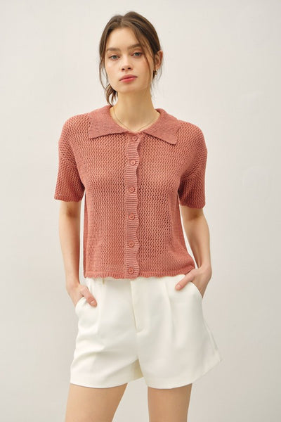 Scalloped Sweater Top