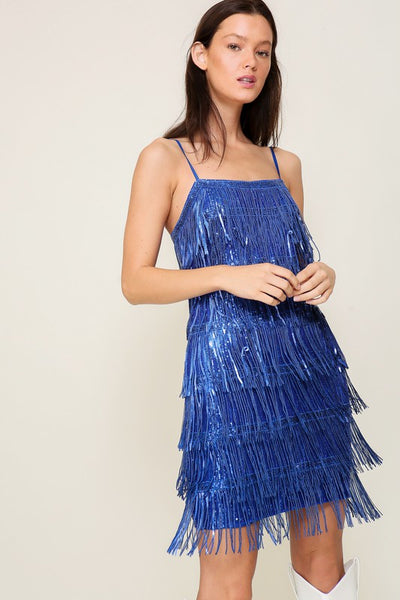 Sequin Fringe Bodycon Dress  (2 Colours)