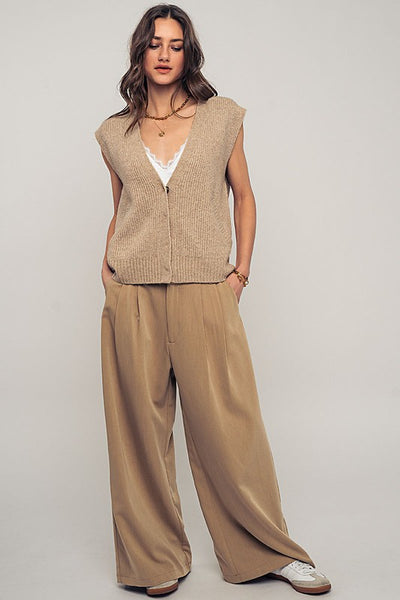Boxy Knit Sweater Vest