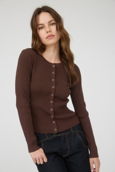 Snap Button Knit Cardigan