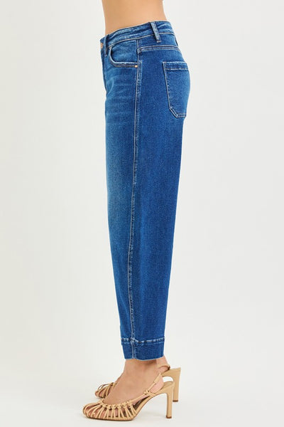 Mid Rise Barrel Jeans