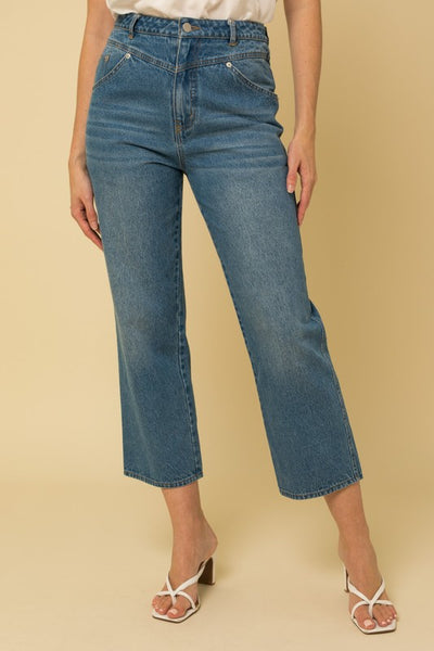 Double Yoke Straight Denim Pants