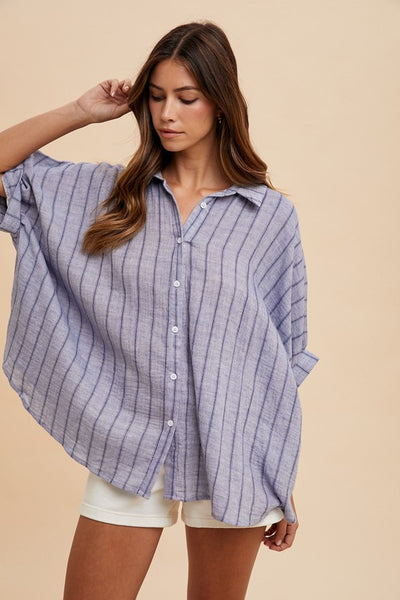 Oversized Drop Shoulder Blouse