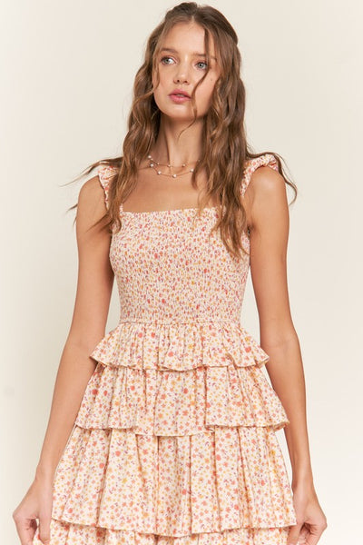 Tiered Ruffle Midi Dress