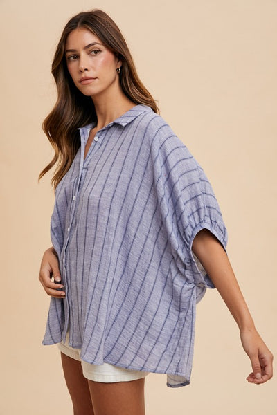 Oversized Drop Shoulder Blouse
