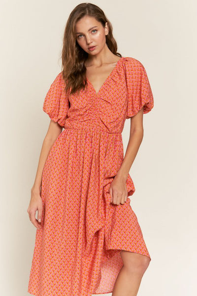 Apricot Midi Dress