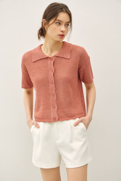 Scalloped Sweater Top