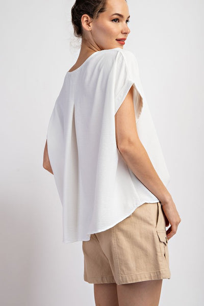 Solid Short Sleeve Top