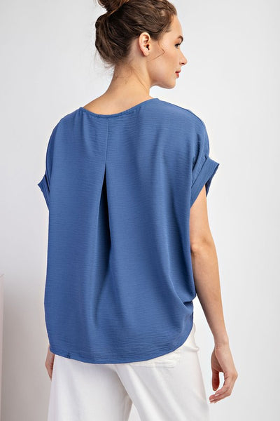 Solid Short Sleeve Top