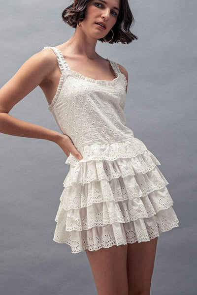 Mini Ruffled Tiered Dress