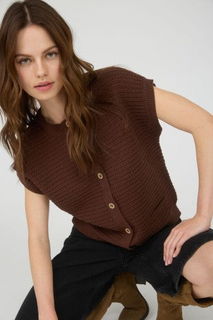 Button Down Short Sleeve Vest