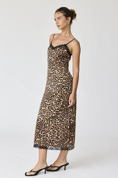 Amelia Leopard Slip Dress