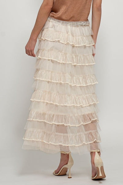 Tulle Layered Maxi Skirt