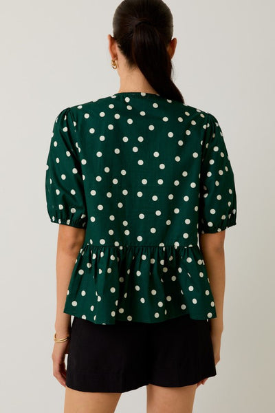 Puff Half Sleeve Blouse