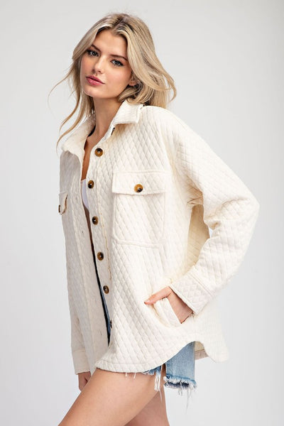 Textured Button Down Jacket