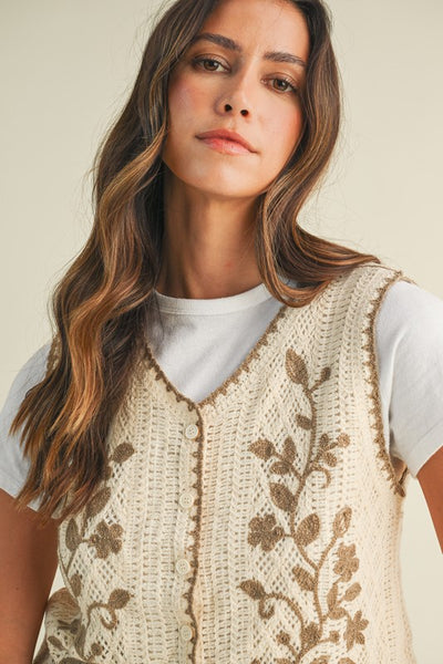 Blanket Stitch Crochet Vest