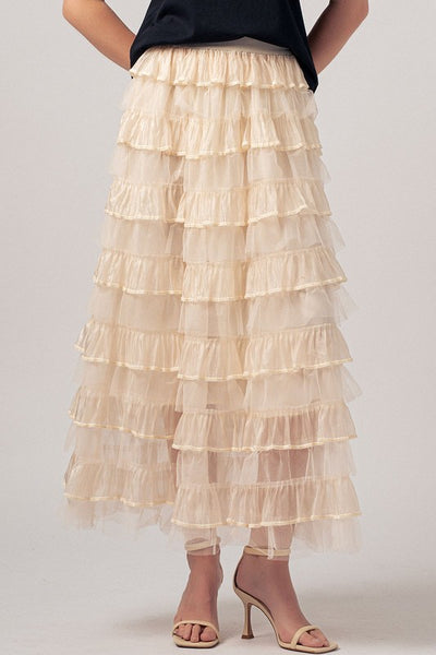 Tulle Layered Maxi Skirt