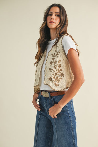 Blanket Stitch Crochet Vest
