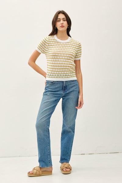 Crochet Knit Sweater Tee