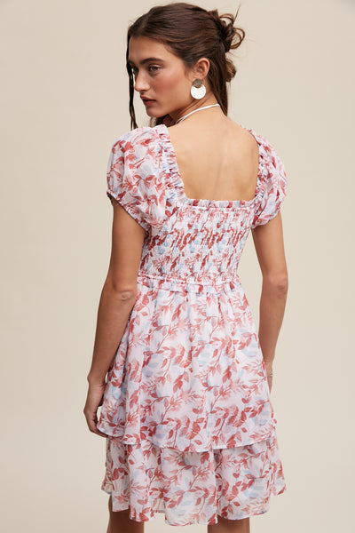 Mini Floral Smocked Dress
