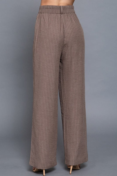 Stripe Linen Long Pants