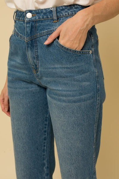 Double Yoke Straight Denim Pants