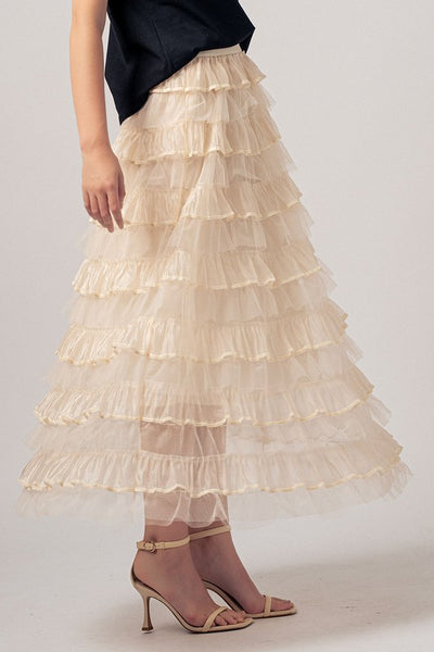 Tulle Layered Maxi Skirt