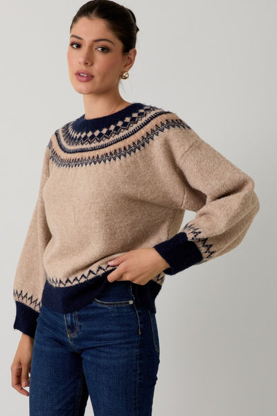 Crew Neck Nordic Sweater