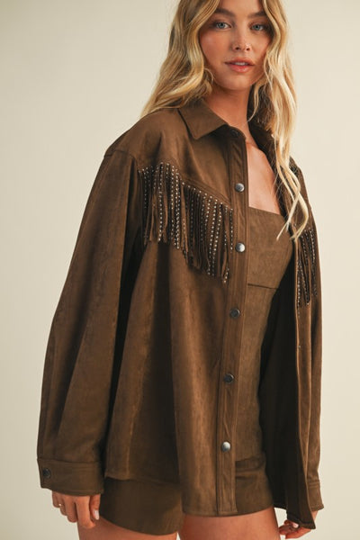 Studded Fringed Jacket