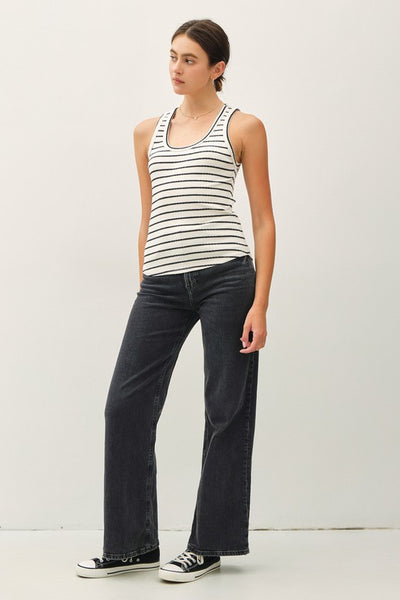 Striped Ribbed Tank Top